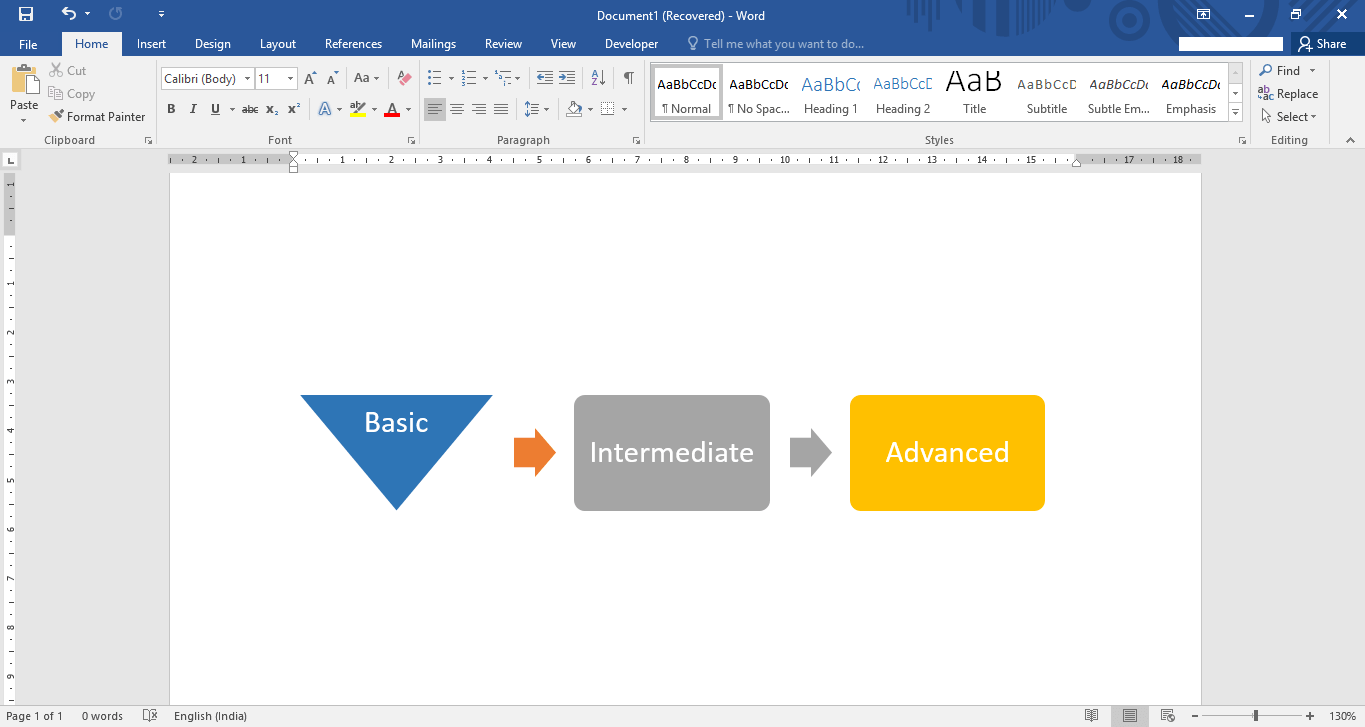Microsoft Word 2016 Inserted Shapes (2016)